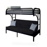 ACME Eclipse Twin/Full Futon Metal Bunk Bed twin over full futon metal bunk bed in shown finish