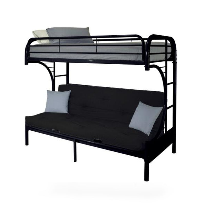 Eclipse Twin/Full Futon Metal Bunk Bed