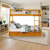 ACME Honey Bunk Twin/Full Bunk Bed styled in a kids' bedroom, twin over full