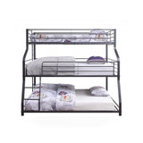 ACME Caius Triple Metal Bunk Bed (Twin/Full/Queen) twin over full triple metal bunk bed in shown finish