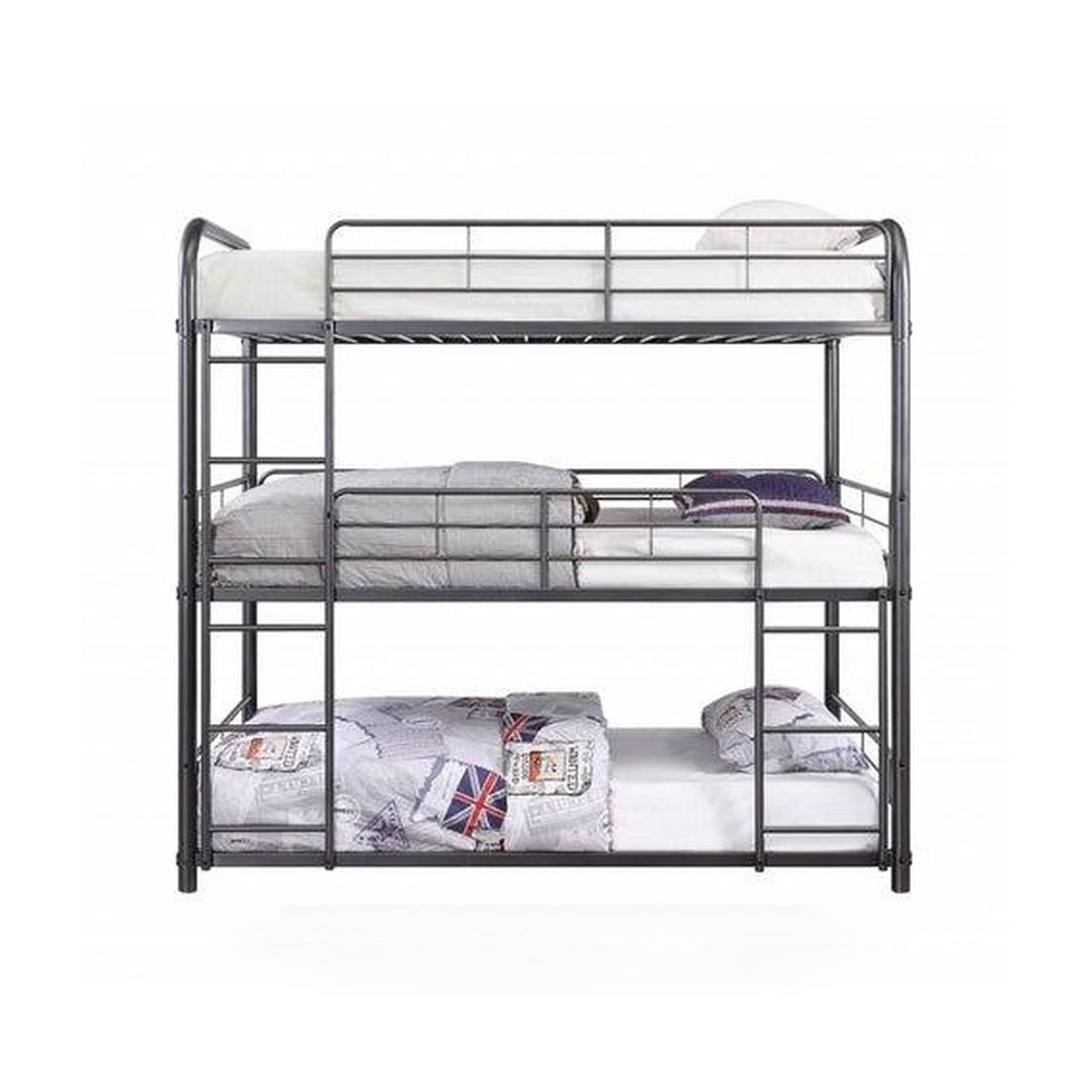 Cairo Triple Metal Bunk Bed (Twin/Twin or Full/Full)