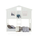 ACME Rohan Cottage Twin/Twin Bunk Bed twin over twin bunk bed in shown finish