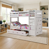 ACME Allentown Twin/Twin Bunk Bed styled in a kids' bedroom, twin over twin