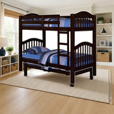 ACME Heartland Twin/Twin Bunk Bed styled in a kids' bedroom, twin over twin