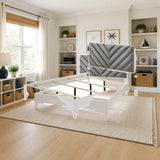 ACME Chelsie Eastern King Bed styled in a bright kids' bedroom, king