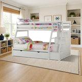 ACME Jason Twin/Full Bunk Bed styled in a bright kids' bedroom, twin over full