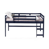 ACME Lara Twin Shortie Loft Bed loft loft bed in Grey and Navy blue