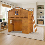 ACME Tree House Loft Bed styled in a kids' bedroom, loft