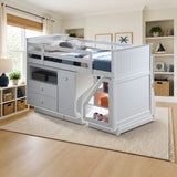 ACME Wyatt Loft Bed styled in a kids' bedroom, stairs