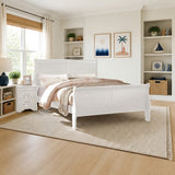 ACME Louis Philippe Eastern King Bed styled in a bright kids' bedroom, king