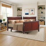 ACME Louis Philippe III Eastern King Bed styled in a bright kids' bedroom, king
