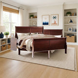 ACME Louis Philippe Queen Bed styled in a bright kids' bedroom, queen
