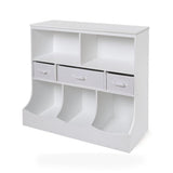Badger Basket Combo Bin Storage Unit with Three Baskets storage kids bed in White