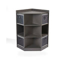 Corner Cubby Storage Unit with Four Reversible Baskets