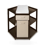 Badger Basket Diaper Corner Baby Changing Table with Hamper and Basket kids changing table in shown finish