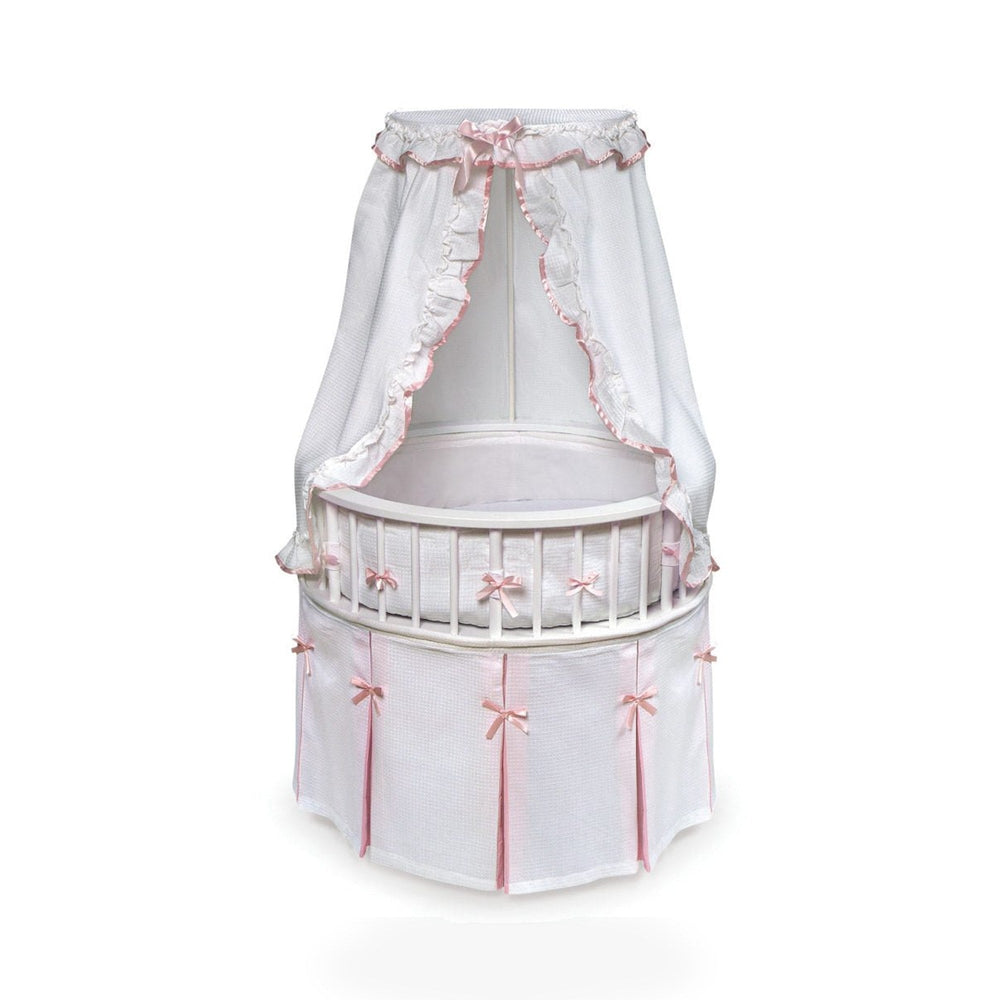 Elegance Round Baby Bassinet with Canopy
