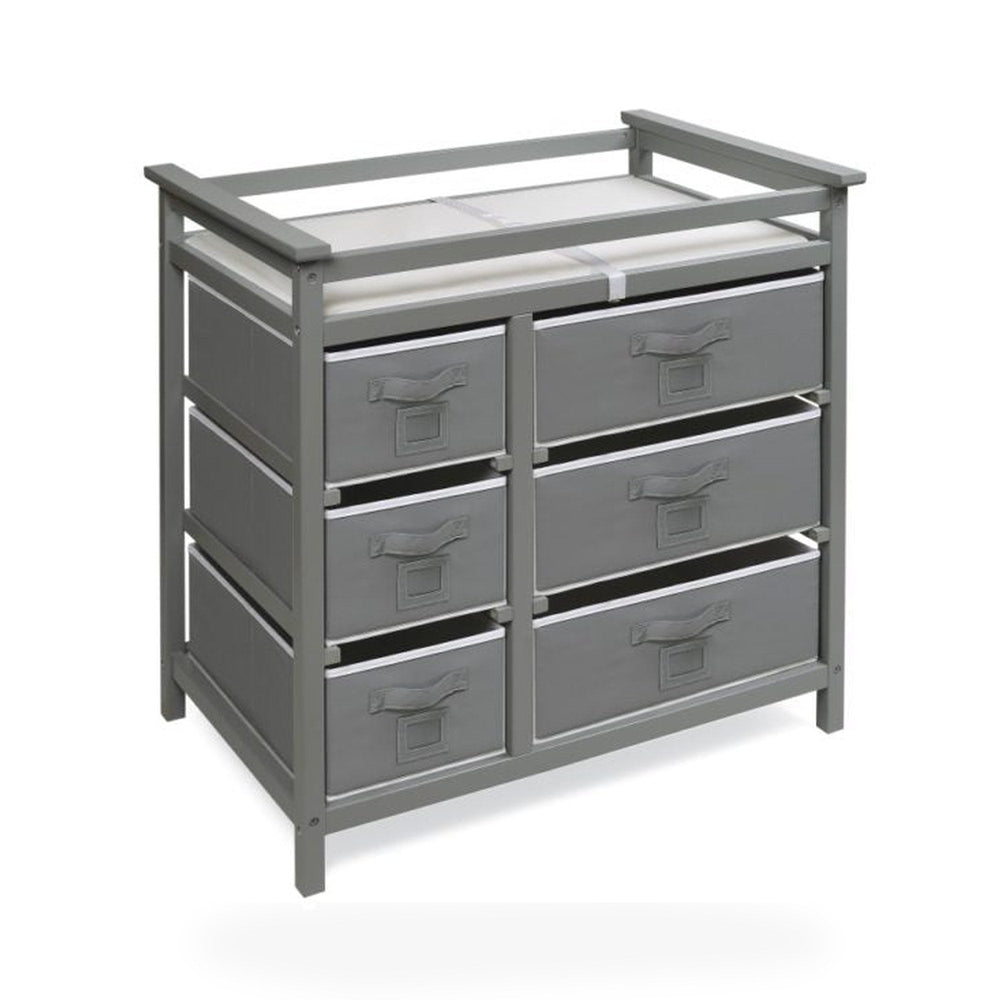 Modern Baby Changing Table with Six Baskets