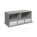 Stackable Shelf Storage Cubby with Three Baskets