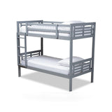 Baxton Studio Liam Twin/Twin Bunk Bed twin over twin bunk bed in shown finish