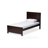 Baxton Studio Catalina Modern Classic Mission Style Dark Brown-Finished Wood Twin Platform Bed kids kids bed in Espresso
