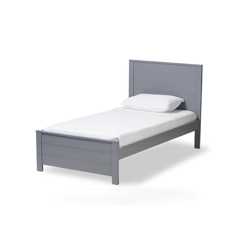 Catalina Modern Classic Mission Style Grey-Finished Wood Twin Platform Bed