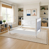 Baxton Studio Cintia Cottage Farmhouse White Finished Wood Twin Size Daybed styled in a bright kids' bedroom, White