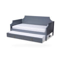 Mariana Classic and Traditional Grey Finished Wood Twin Size Daybed with Trundle