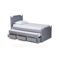 Mariana Traditional Transitional Grey Finished Wood Twin Size 3-Drawer Storage Bed with Pull-Out Trundle Bed