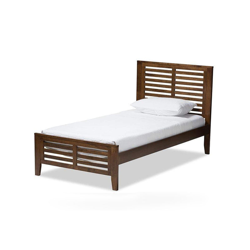 Sedona Modern Classic Mission Style Brown-Finished Wood Twin Platform Bed