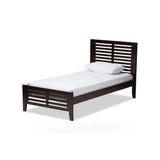 Baxton Studio Sedona Modern Classic Mission Style Dark Brown-Finished Wood Twin Platform Bed kids kids bed in Espresso