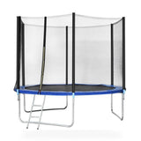 Costway 10 ft Combo Bounce Jump Safety Trampoline with Spring Pad Ladder kids outdoor playset in shown finish