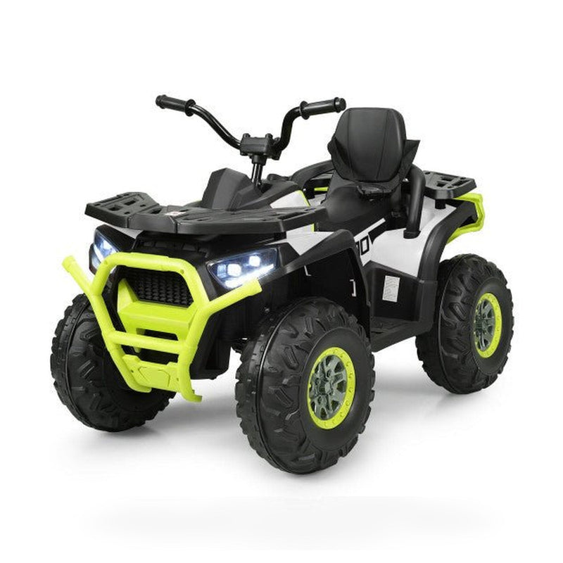 12 V Kids Electric 4-Wheeler ATV Quad with MP3 and LED Lights-White