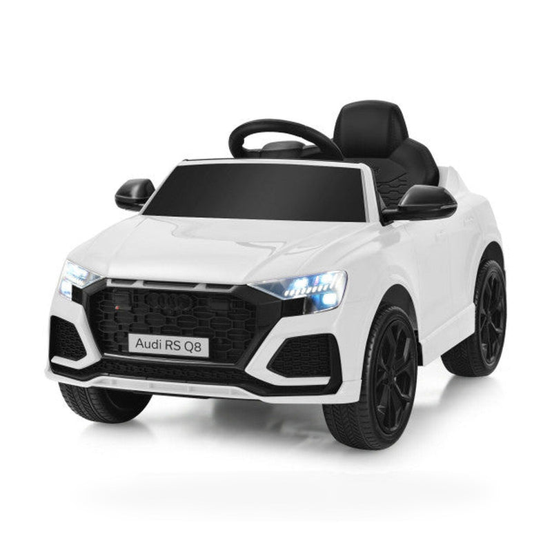 12 V Licensed Audi Q8 Kids Cars to Drive with Remote Control-White