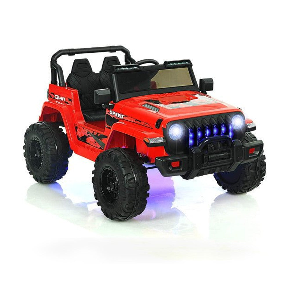 12V Kids Ride-on Jeep Car with 2.4 G Remote Control-Red