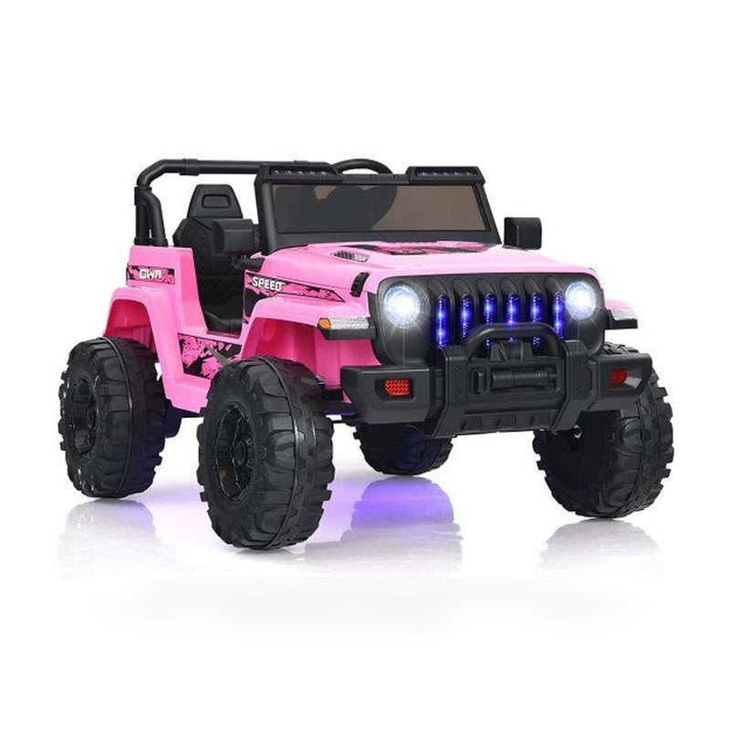 12V Kids Ride-on Jeep Car with 2.4G Remote Control-Pink