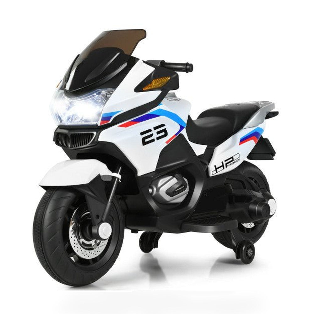12V Kids Ride On Motorcycle Electric Motor Bike-White