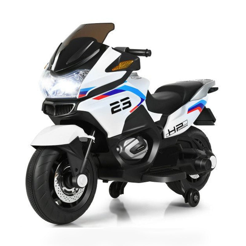 12V Kids Ride On Motorcycle Electric Motor Bike-White