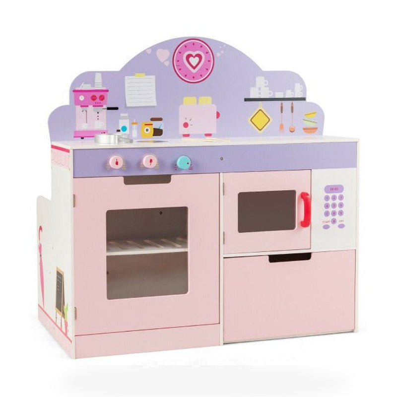 2 in 1 Kitchen and Cafe Pretend Cooking Playset