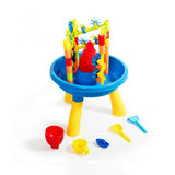 Costway 2 in 1 Sand and Water Table Activity Play Center kids outdoor playset in shown finish