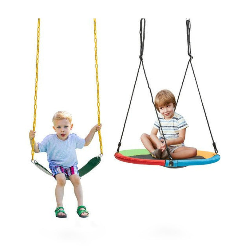 2-Pack Swing Set Swing Seat Replacement and Saucer Tree Swing