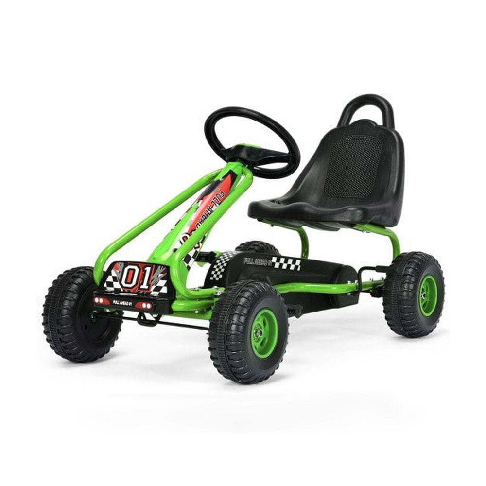 4 Wheel Pedal Powered Ride On with Adjustable Seat-Green
