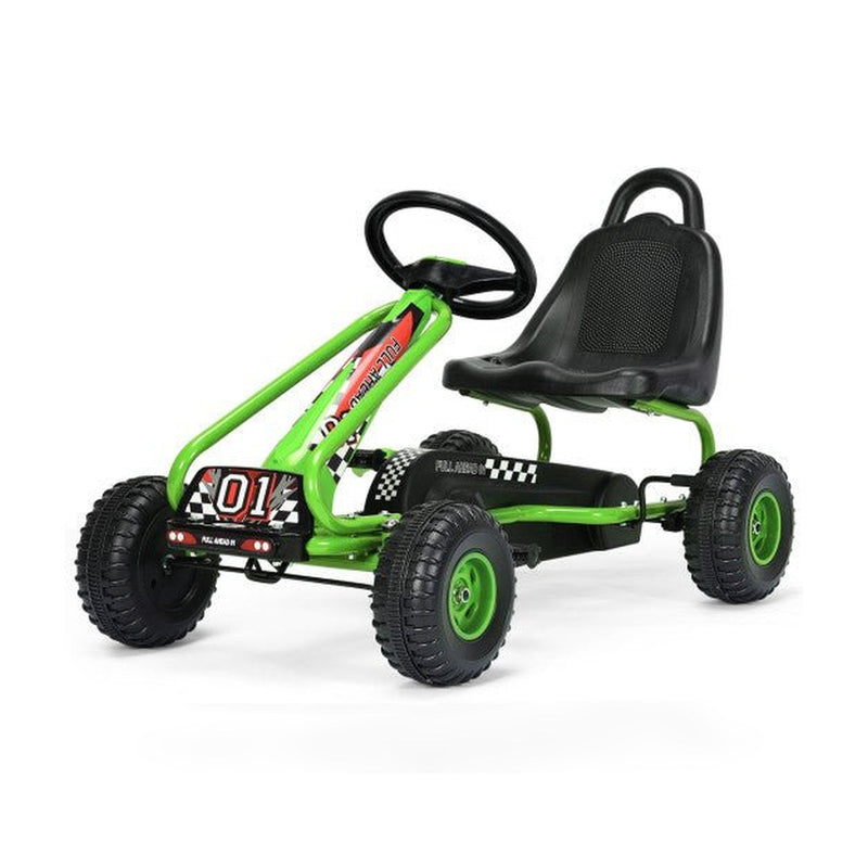 4 Wheel Pedal Powered Ride On with Adjustable Seat-Green