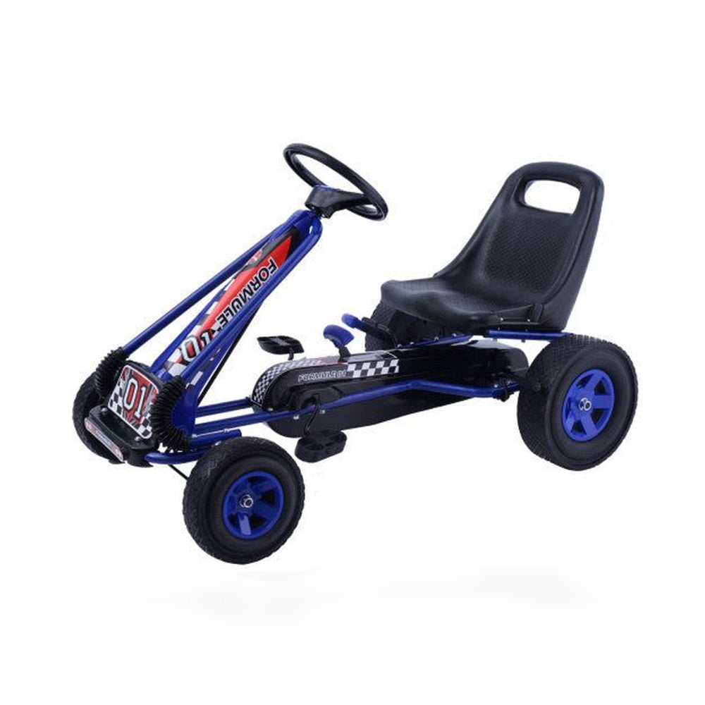 4 Wheels Kids Ride On Pedal Powered Bike Go Kart Racer Car Outdoor Play Toy-Blue