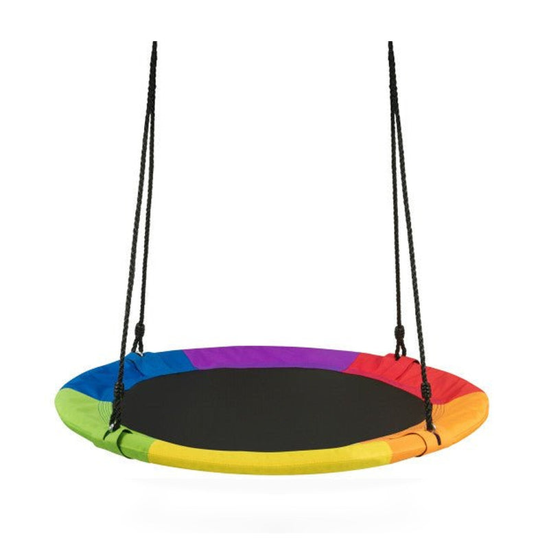 40 Inch 770 lbs Flying Saucer Tree Swing Kids Gift with 2 Tree Hanging Straps-Multicolor