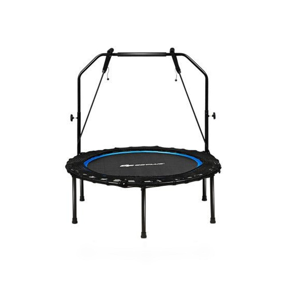 40 Inch Foldable Fitness Rebounder with Resistance Bands Adjustable Home-Blue