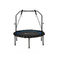 40 Inch Foldable Fitness Rebounder with Resistance Bands Adjustable Home-Blue