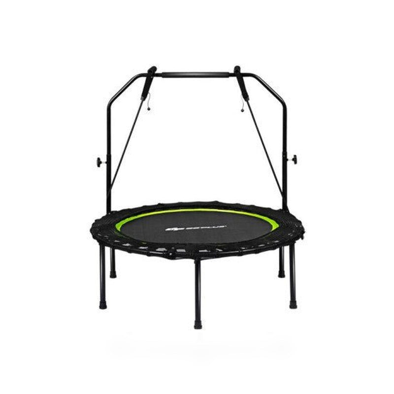 40 Inch Foldable Fitness Rebounder with Resistance Bands Adjustable Home-Green