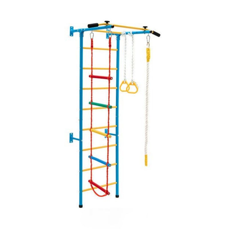 5 In 1 Kids Indoor Gym Playground Swedish Wall Ladder-Yellow