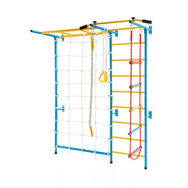 7 In 1 Kids Indoor Gym Playground Swedish Wall Ladder-Yellow