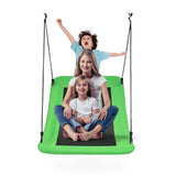 Costway 700lb Giant 60 Inch Skycurve Platform Tree Swing for Kids and Adults-Green kids kids swing set in shown finish